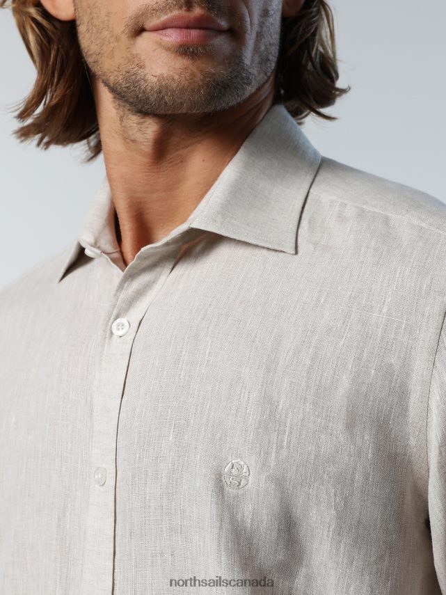 Men North Sails Dove LINEN SHIRT Clothing 0028HP225