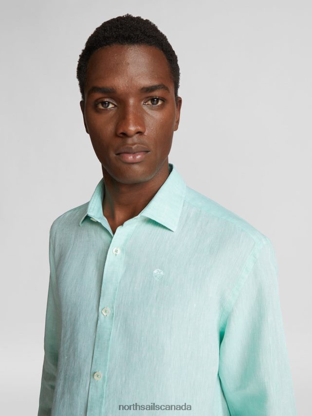 Men North Sails Emerald LINEN SHIRT Clothing 0028HP1179