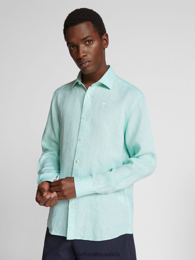 Men North Sails Emerald LINEN SHIRT Clothing 0028HP1179