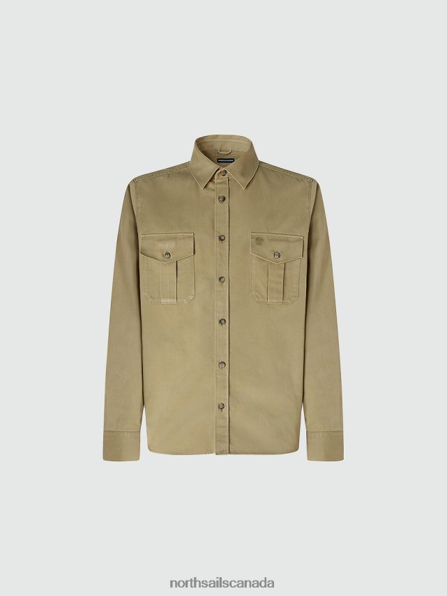 Men North Sails Ivy green HEAVY TWILL OVERSHIRT Clothing 0028HP1024