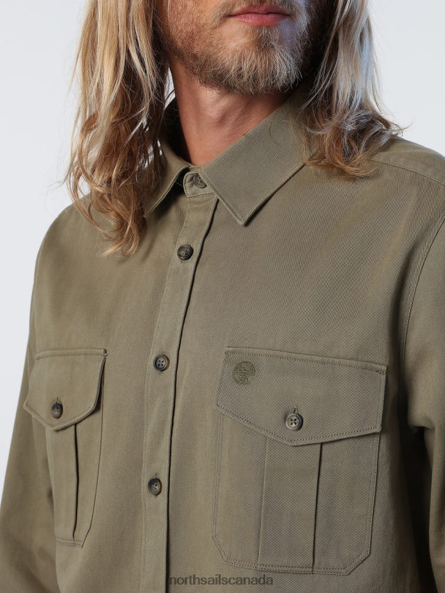 Men North Sails Ivy green HEAVY TWILL OVERSHIRT Clothing 0028HP1024