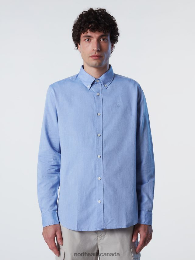 Men North Sails Light blue COTTON SHIRT Clothing 0028HP232