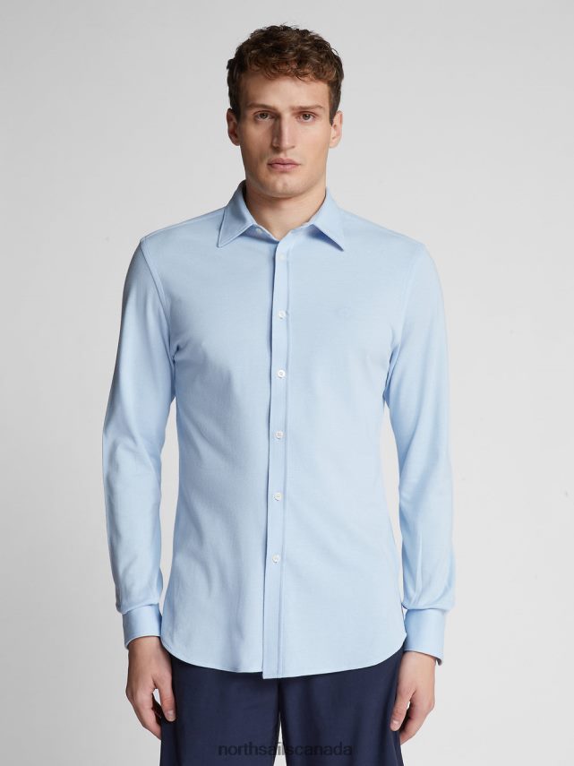 Men North Sails Light blue PIQUE SHIRT Clothing 0028HP1185