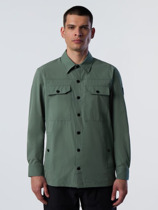 Men North Sails Military green DOWNDRIFT OVERSHIRT Clothing 0028HP40