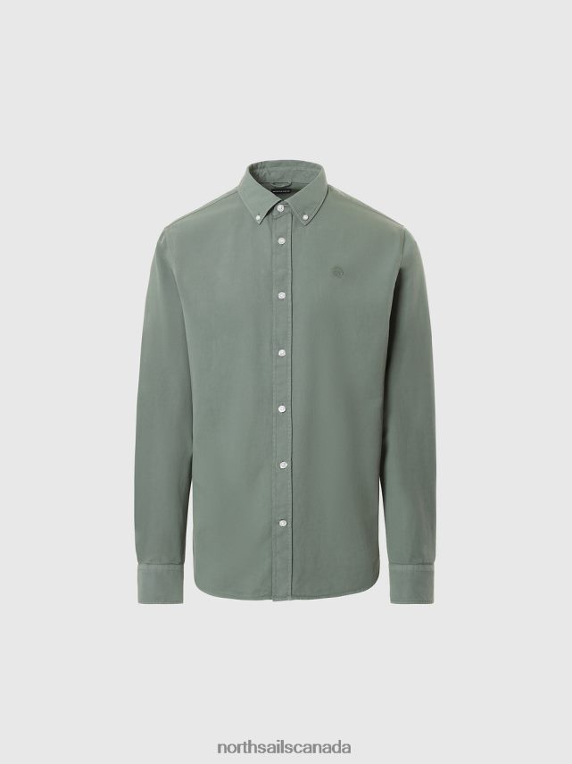Men North Sails Military green GABARDINE SHIRT Clothing 0028HP208