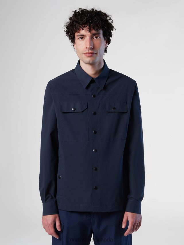 Men North Sails Navy blue DOWNDRIFT OVERSHIRT Clothing 0028HP39