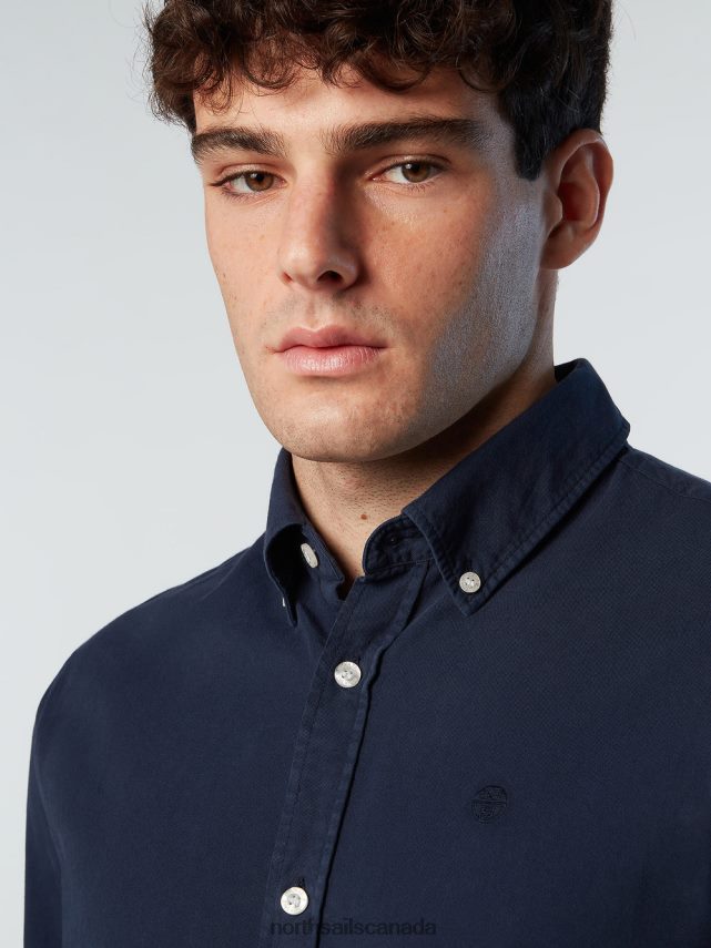 Men North Sails Navy blue GABARDINE SHIRT Clothing 0028HP207