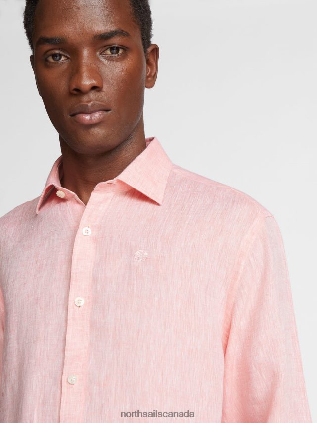 Men North Sails Red LINEN SHIRT Clothing 0028HP1178