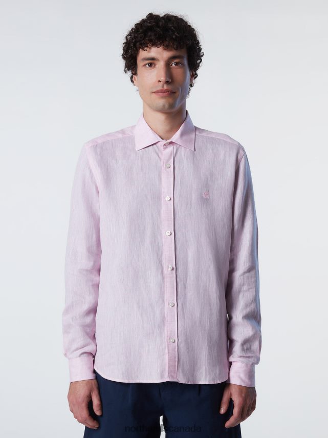 Men North Sails Tea rose LINEN SHIRT Clothing 0028HP220