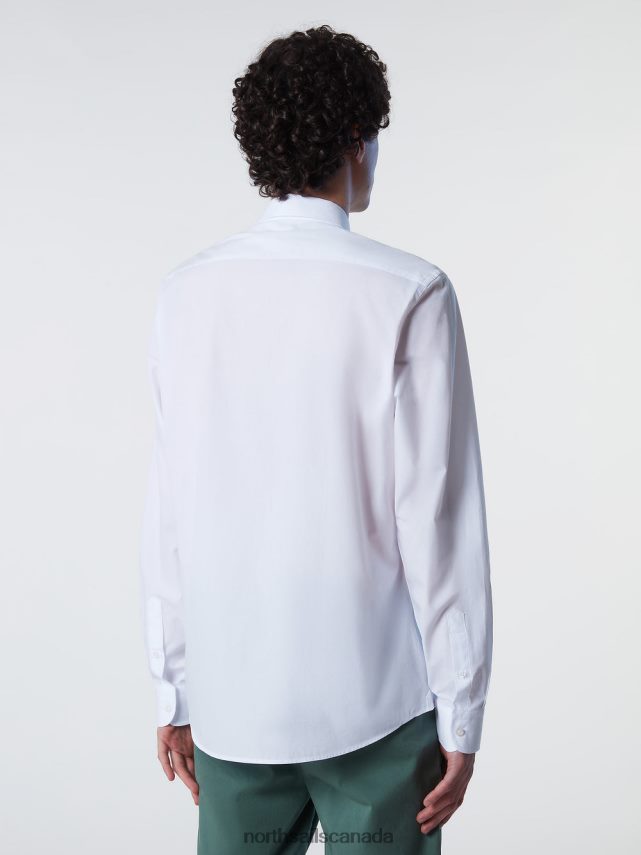 Men North Sails White POPLIN SHIRT Clothing 0028HP204