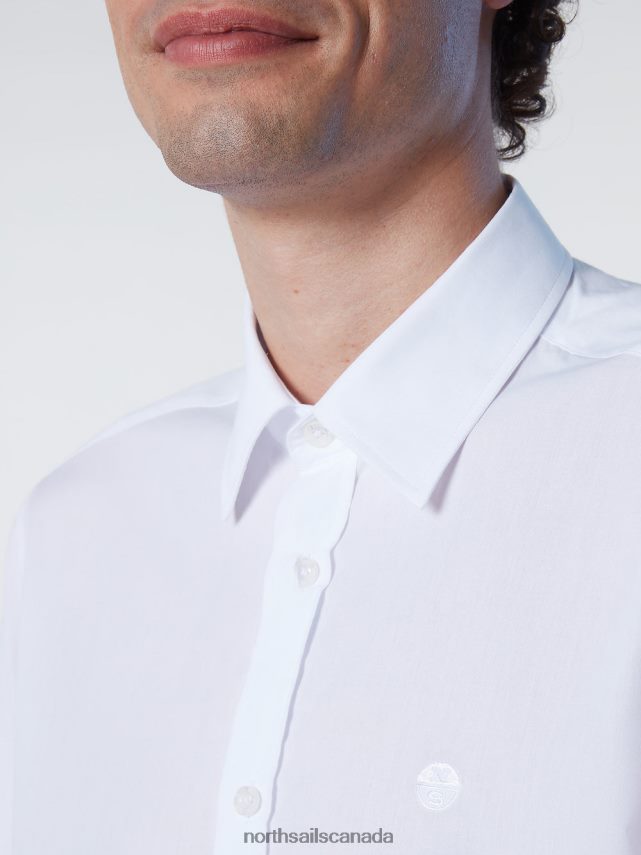 Men North Sails White POPLIN SHIRT Clothing 0028HP204