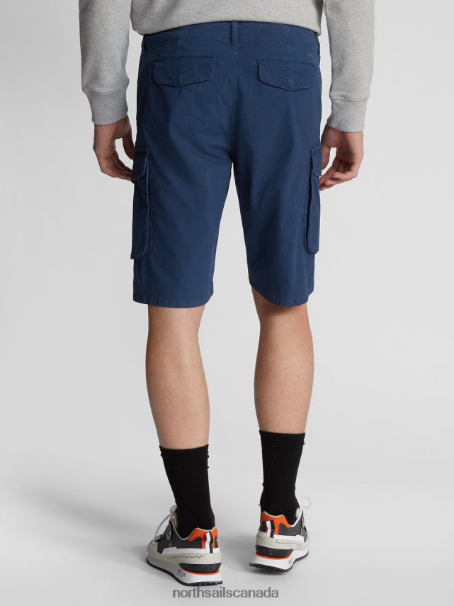 Men North Sails Dark denim POPLIN CARGO SHORTS RANGER 1937 Clothing 0028HP1168