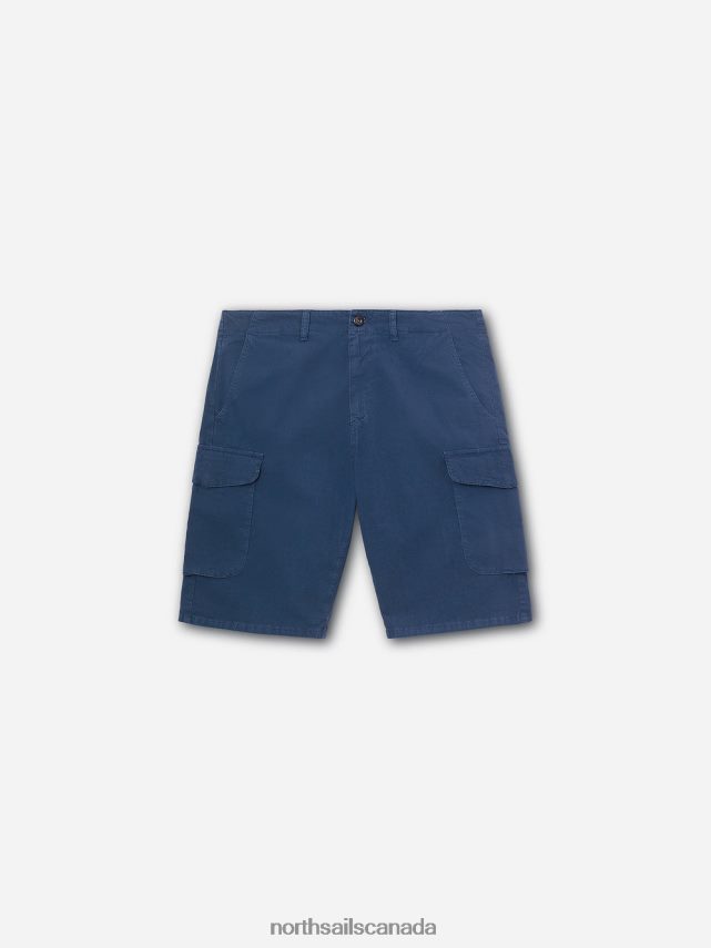 Men North Sails Dark denim POPLIN CARGO SHORTS RANGER 1937 Clothing 0028HP1168