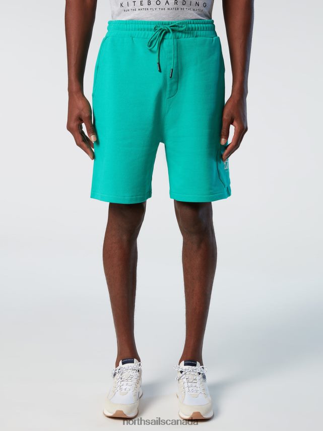 Men North Sails Green SHORT SWEATPANTS Clothing 0028HP345