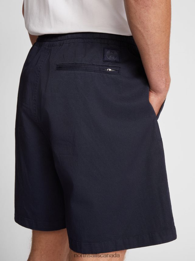 Men North Sails Navy blue DRAWSTRING CHINO SHORTS Clothing 0028HP1141