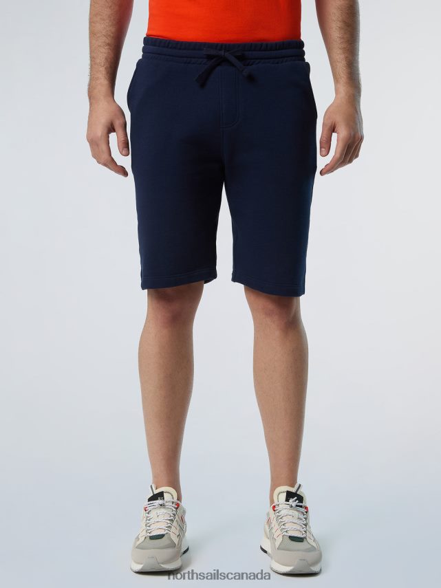 Men North Sails Navy blue SWEAT SHORTS WITH LOGO POCKET Clothing 0028HP359
