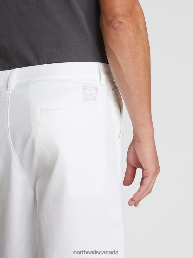 Men North Sails White GABARDINE BERMUDA SHORTS STAR 1987 Clothing 0028HP1089
