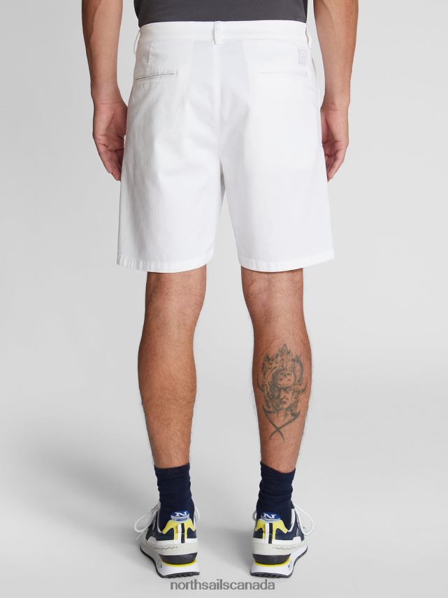 Men North Sails White GABARDINE BERMUDA SHORTS STAR 1987 Clothing 0028HP1089