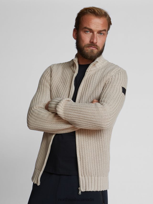 Men North Sails Beige ZIP-UP CARDIGAN Clothing 0028HP1240