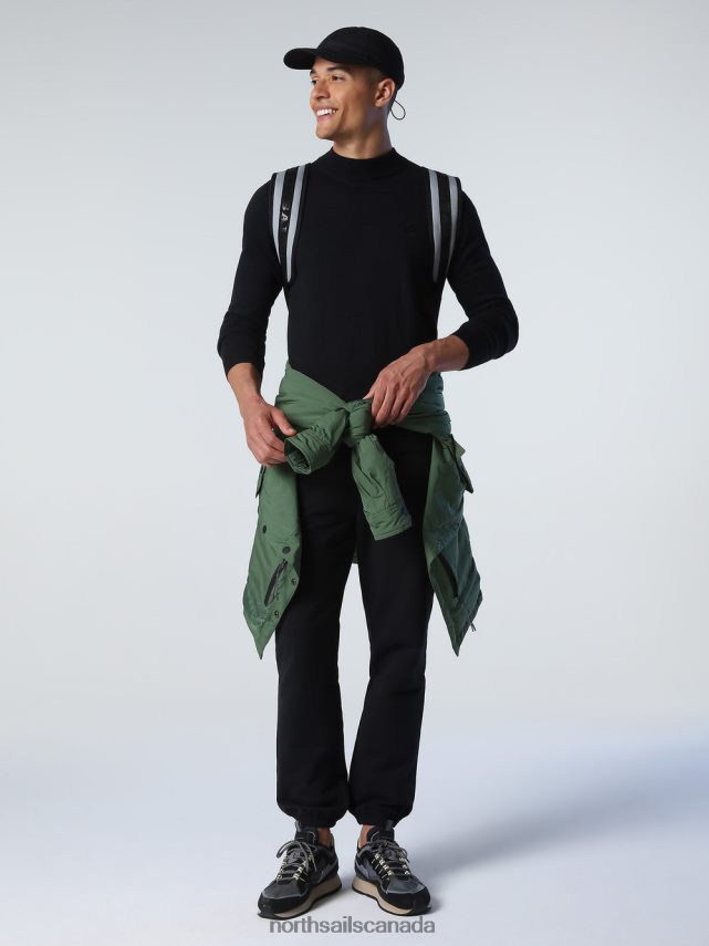 Men North Sails Black COTTON AND WOOL JUMPER Clothing 0028HP902