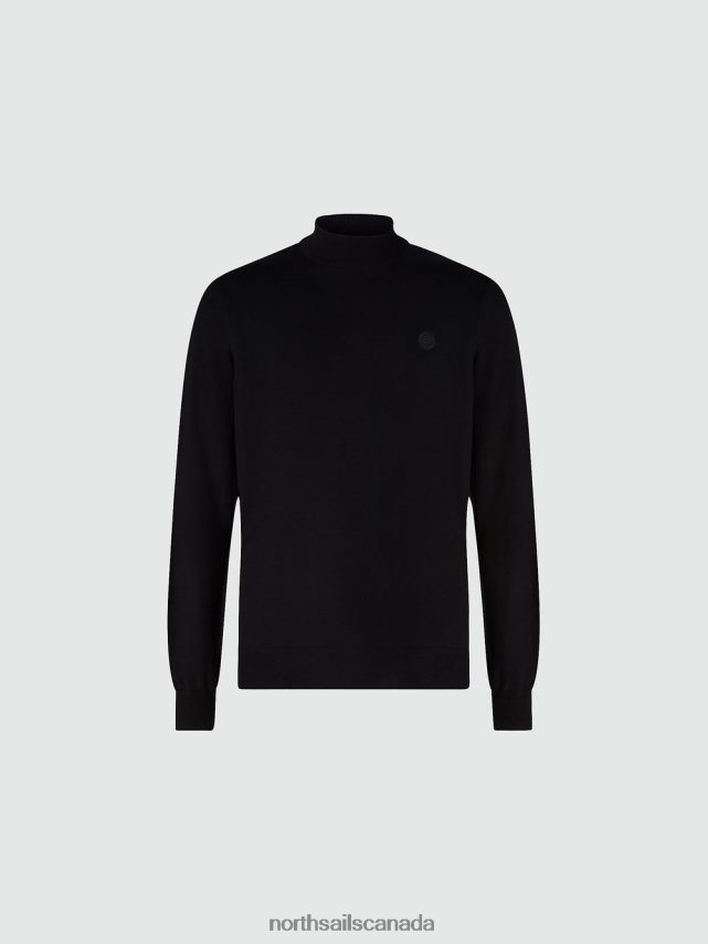 Men North Sails Black COTTON AND WOOL JUMPER Clothing 0028HP902
