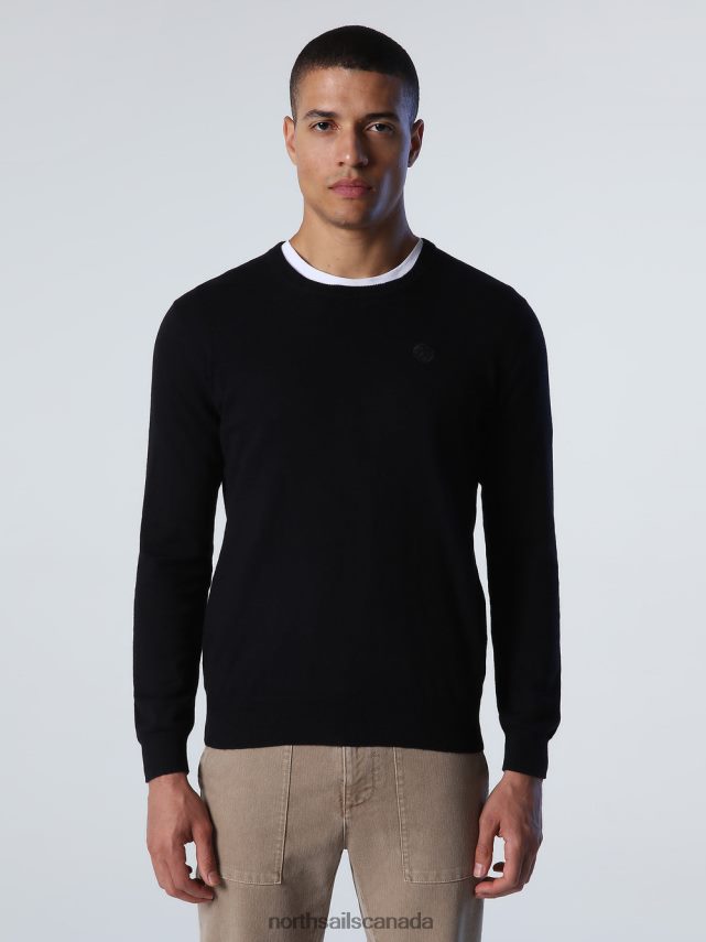 Men North Sails Black CREW-NECK JUMPER Clothing 0028HP912