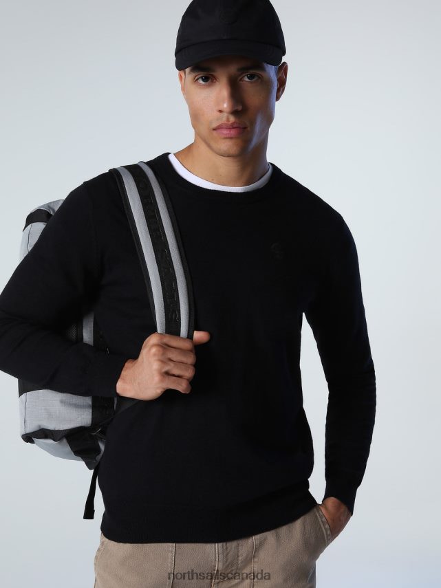 Men North Sails Black CREW-NECK JUMPER Clothing 0028HP912