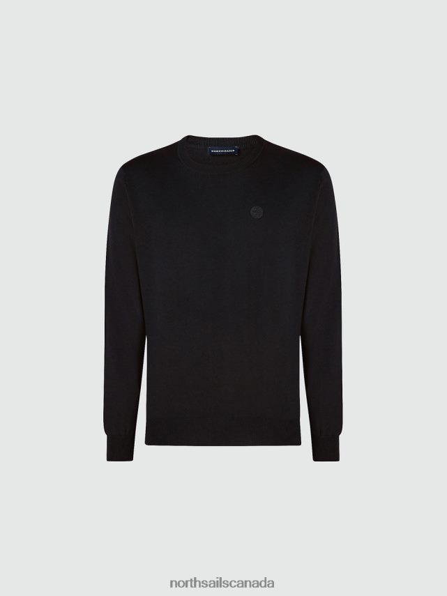 Men North Sails Black CREW-NECK JUMPER Clothing 0028HP912
