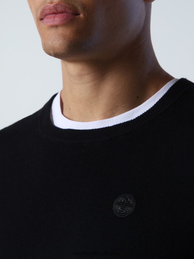 Men North Sails Black CREW-NECK JUMPER Clothing 0028HP912