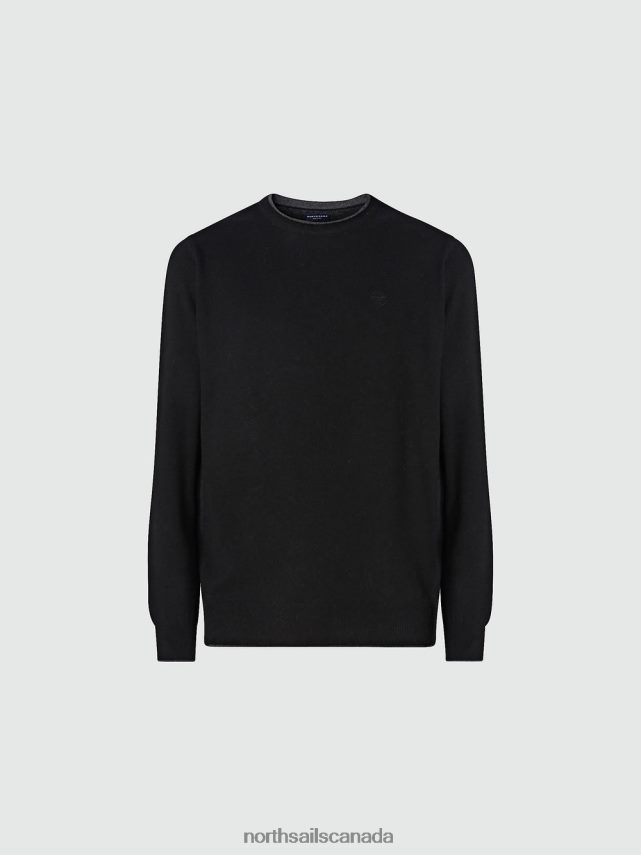 Men North Sails Black ECO CASHMERE JUMPER Clothing 0028HP894
