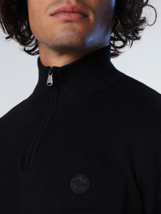 Men North Sails Black HALF-ZIP JUMPER Clothing 0028HP733