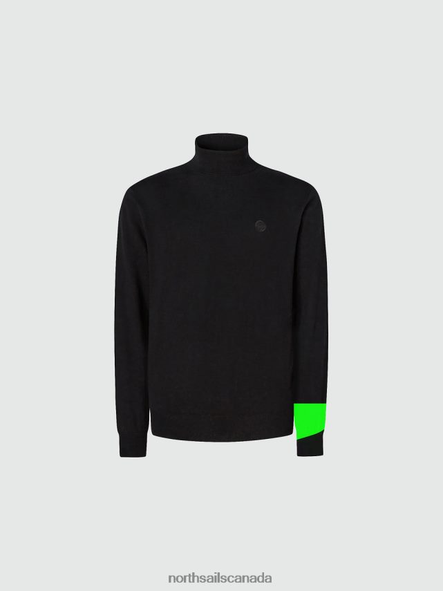 Men North Sails Black TURTLENECK JUMPER Clothing 0028HP880