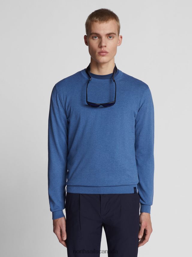 Men North Sails Blue melange COTTON JUMPER Clothing 0028HP1064