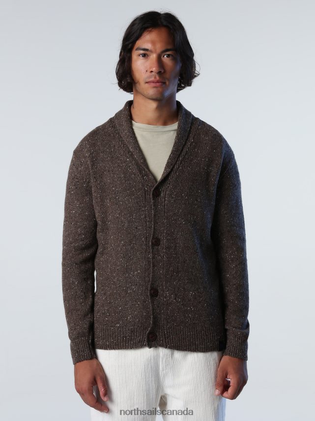 Men North Sails Cocoa CARDIGAN WITH SHAWL COLLAR Clothing 0028HP987