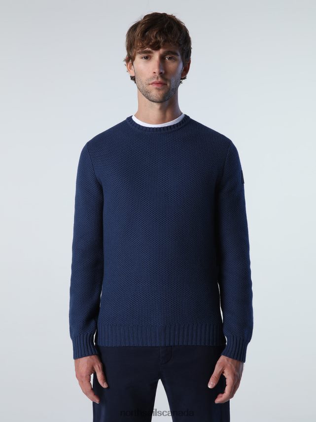 Men North Sails Dark denim HONEYCOMB STITCH JUMPER Clothing 0028HP898