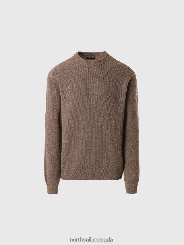Men North Sails Fossil melange CREW-NECK JUMPER NEW Clothing 0028HP677