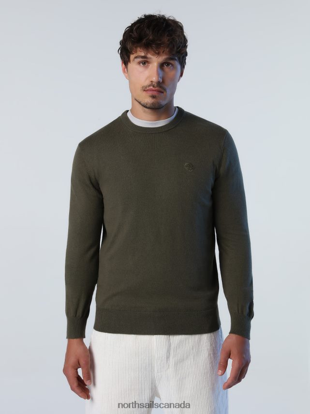 Men North Sails Ivy green CREW-NECK JUMPER Clothing 0028HP905