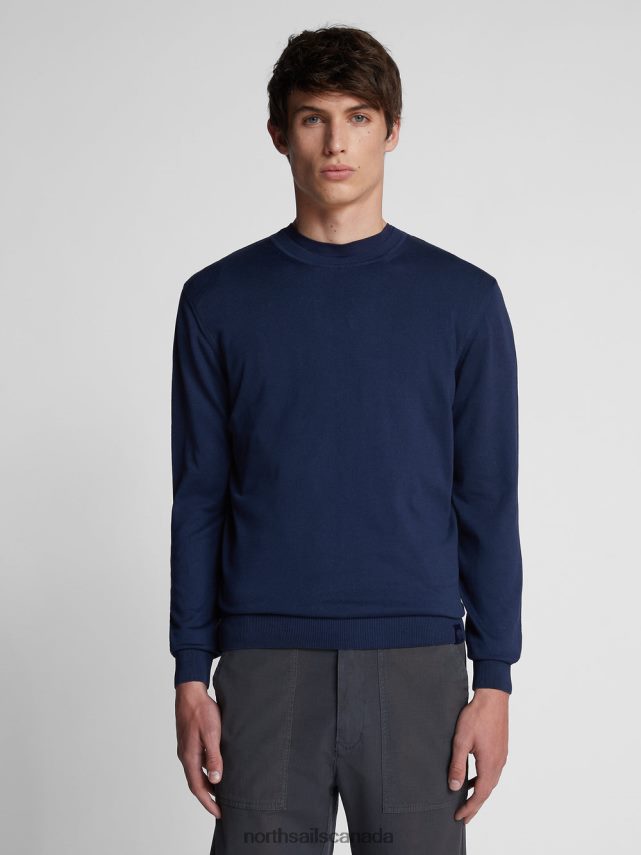 Men North Sails Navy blue COTTON JUMPER Clothing 0028HP1065