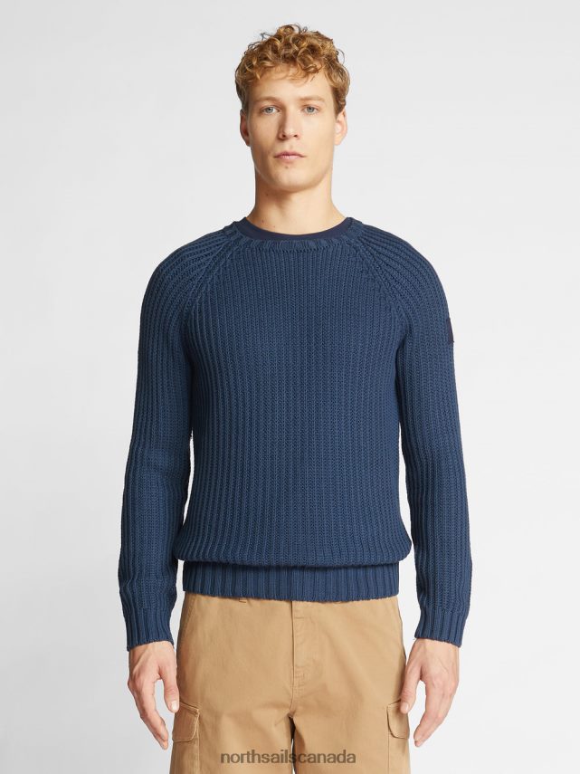 Men North Sails Navy blue CREW-NECK JUMPER Clothing 0028HP1104