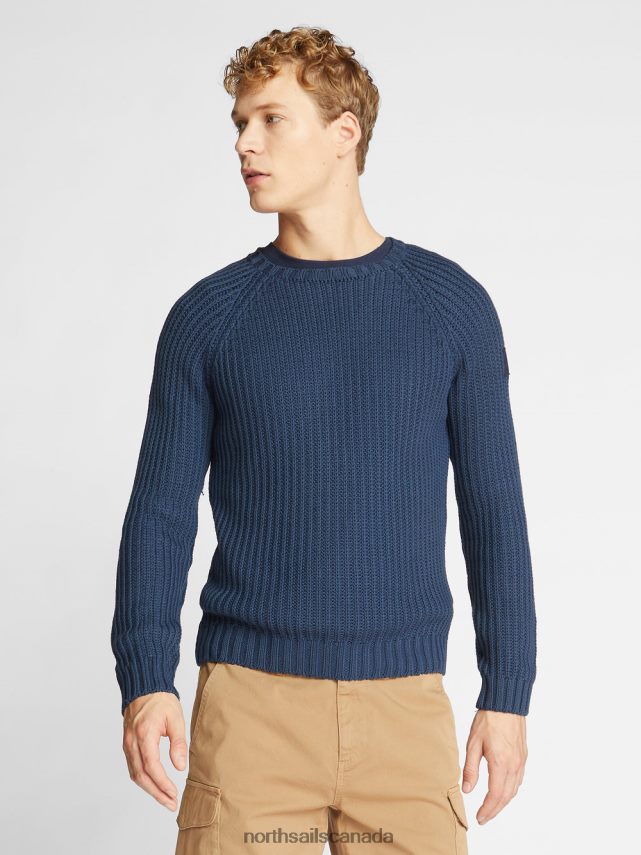 Men North Sails Navy blue CREW-NECK JUMPER Clothing 0028HP1104