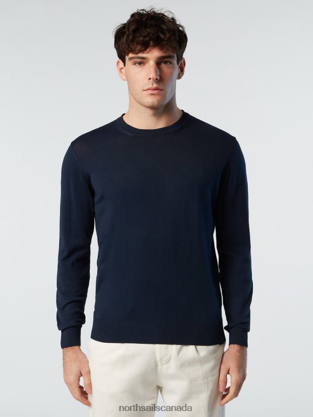 Men North Sails Navy blue CREW-NECK JUMPER NEW Clothing 0028HP254