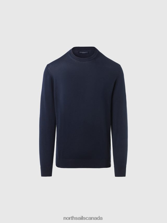 Men North Sails Navy blue CREW-NECK JUMPER NEW Clothing 0028HP254