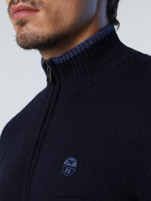 Men North Sails Navy blue ECO-CASHMERE CARDIGAN Clothing 0028HP766