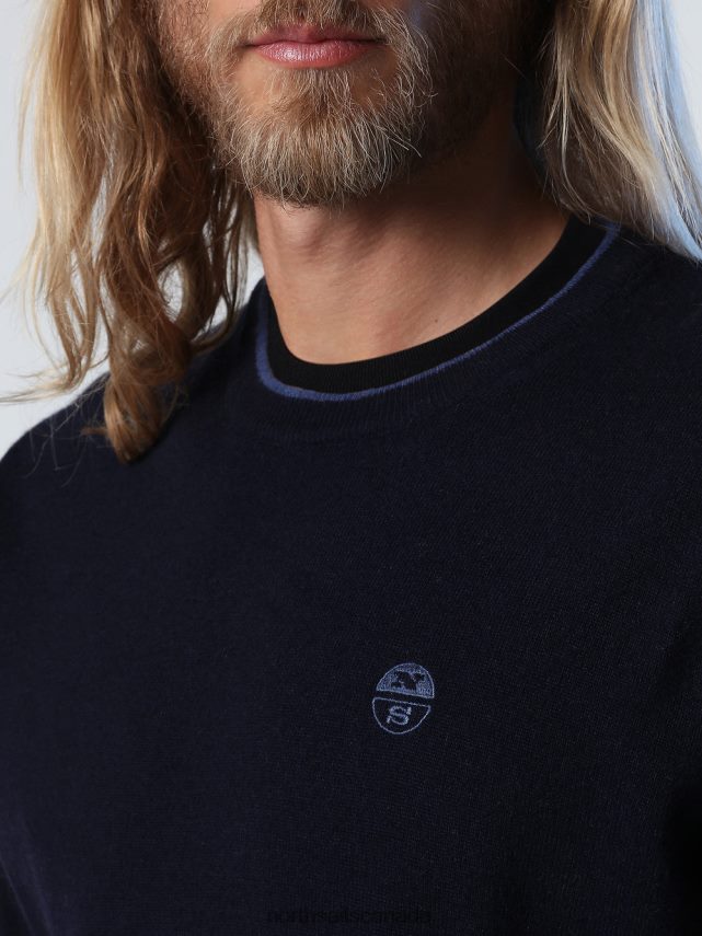 Men North Sails Navy blue ECO CASHMERE JUMPER Clothing 0028HP891