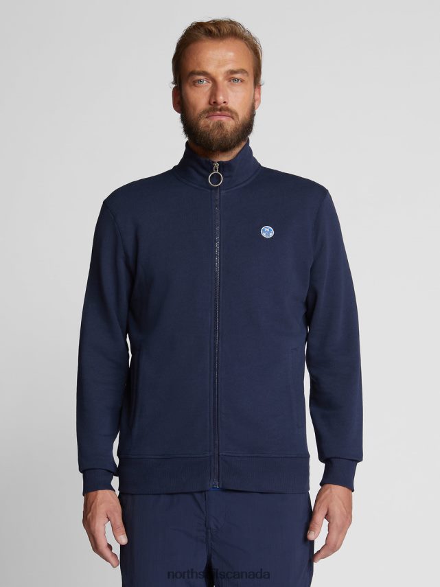 Men North Sails Navy blue FLEECE CARDIGAN Clothing 0028HP1161