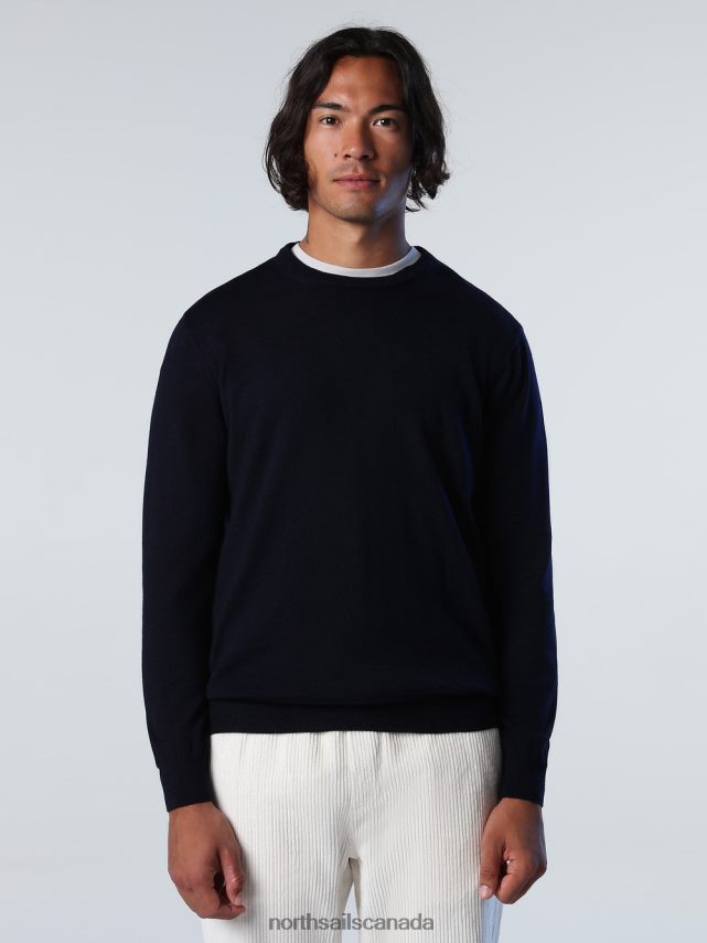 Men North Sails Navy blue HYDROWOOL JUMPER Clothing 0028HP982