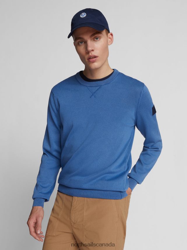 Men North Sails Ocean blue ORGANIC COTTON JUMPER Clothing 0028HP1247