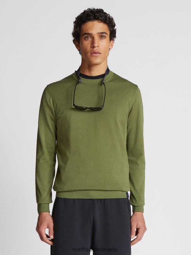 Men North Sails Olive green COTTON JUMPER Clothing 0028HP1063