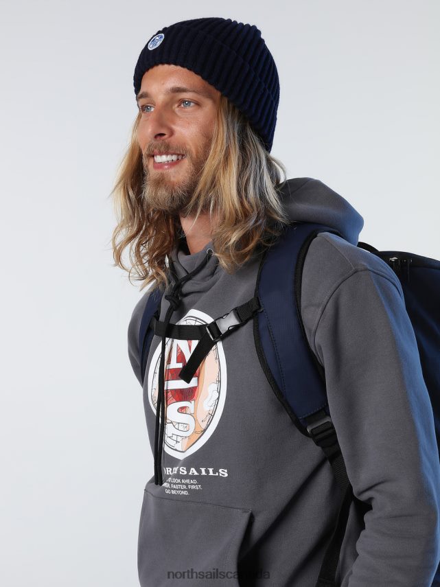 Men North Sails Asphalt PRINTED HOODIE Clothing 0028HP1016
