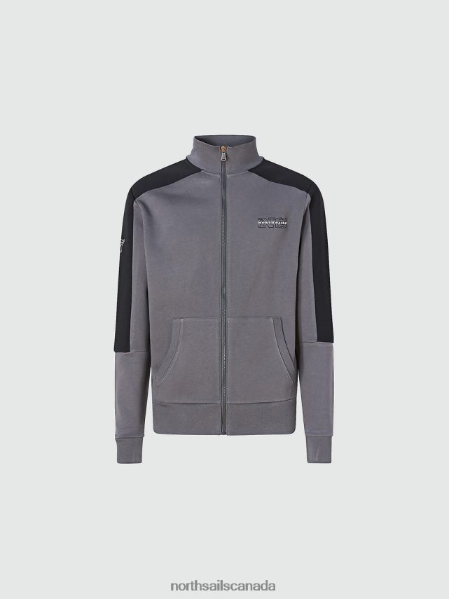 Men North Sails Asphalt SWEATSHIRT WITH CONTRAST BANDS Clothing 0028HP783